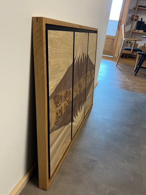 Mount Yotei Marquetry Wall Art