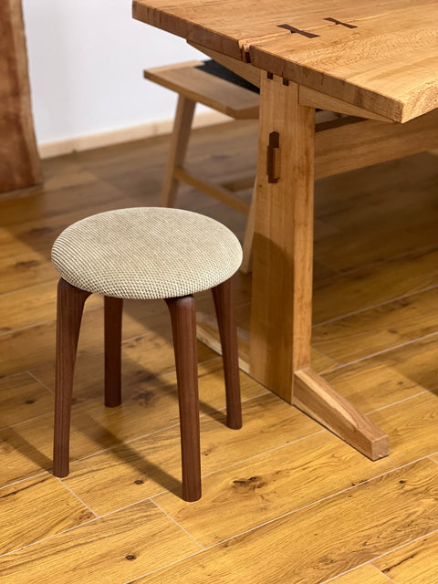 Mochi Upholstered Round Stool