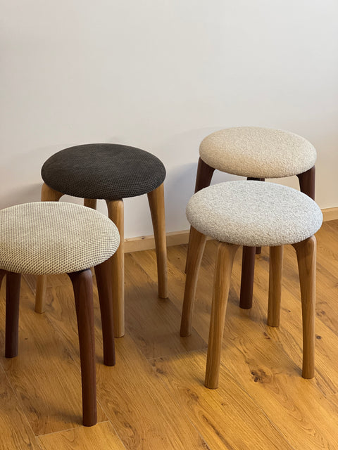 Mochi Upholstered Round Stool
