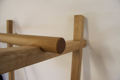 Clothes Rack Leaning - Oak