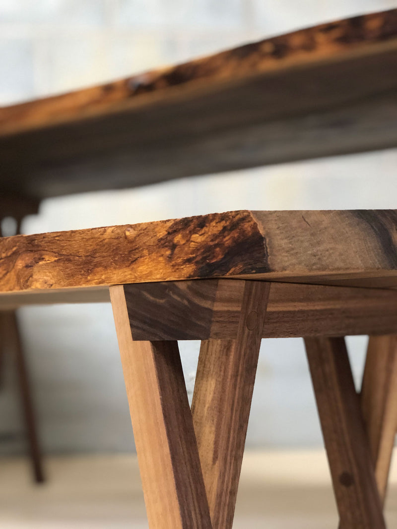 English Walnut Table & Bench