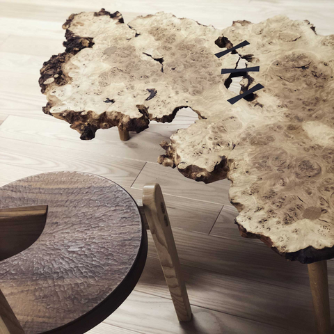 Solid wooden furniture made in Niseko