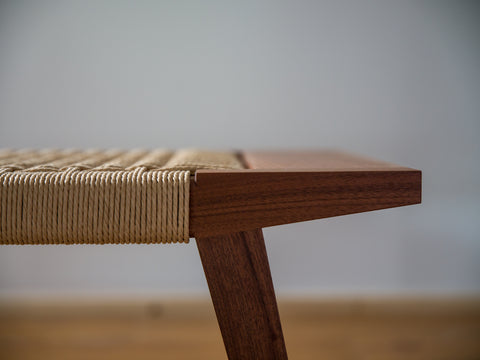 Paper cord bench corner detail