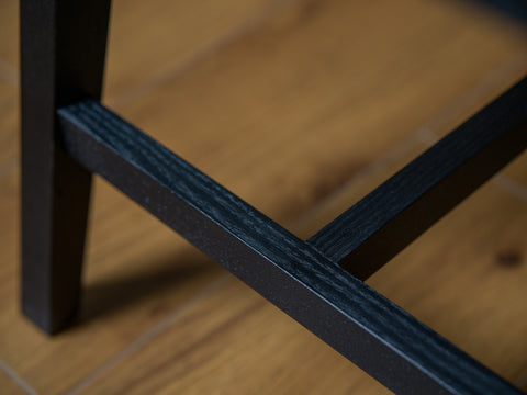 Paper cord bench black natural