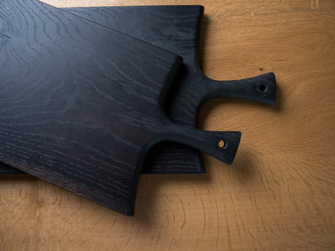 Ebonised red oak charcuterie boards