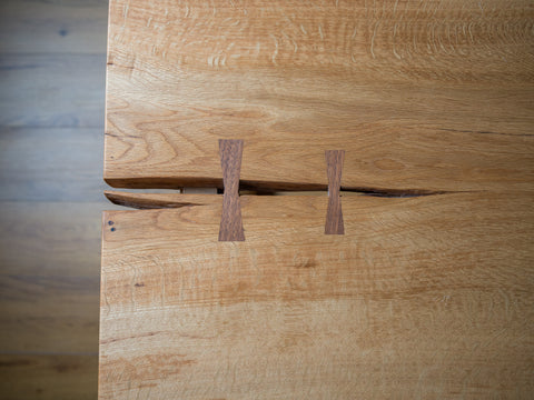 Mizunara oak slab dining table