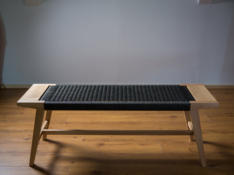 Paper cord bench oak black cord