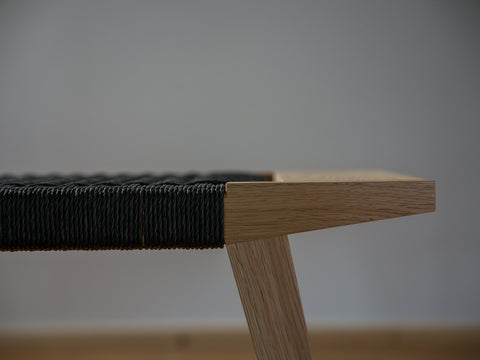 Paper cord bench oak black cord