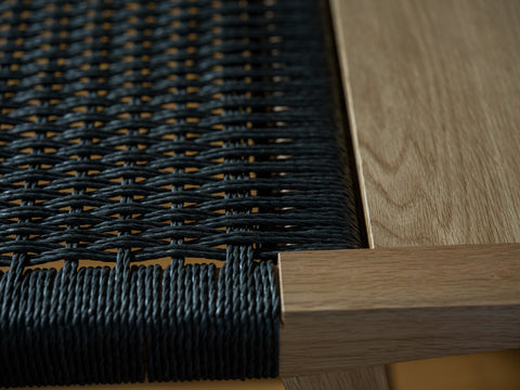 Paper cord bench oak black cord