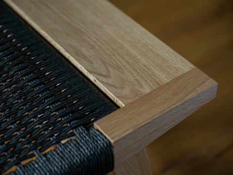 Paper cord bench oak black cord