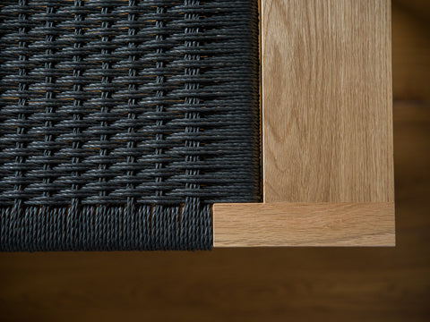 Paper cord bench oak black cord