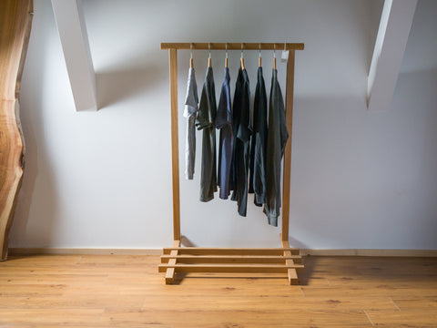 Oak freestanding clothes rack