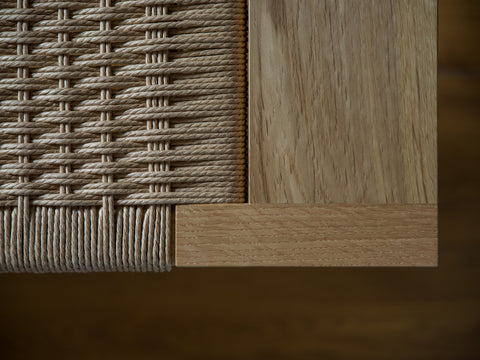 Paper cord bench oak natural cord