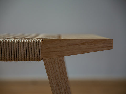 Paper cord bench oak natural cord