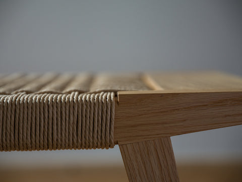 Paper cord bench oak natural cord