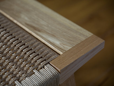 Paper cord bench oak natural cord
