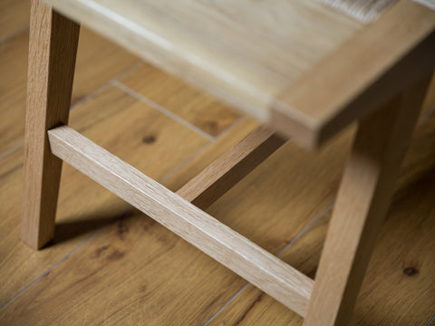 Paper cord bench oak natural cord
