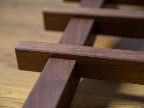 Walnut freestanding clothes rack