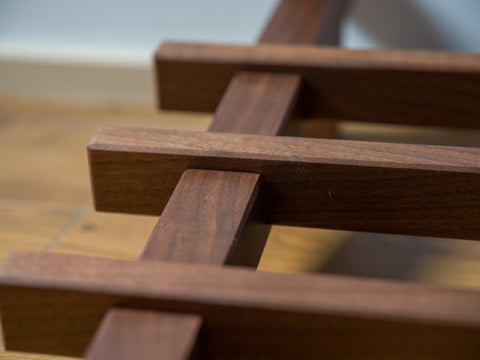 Walnut freestanding clothes rack